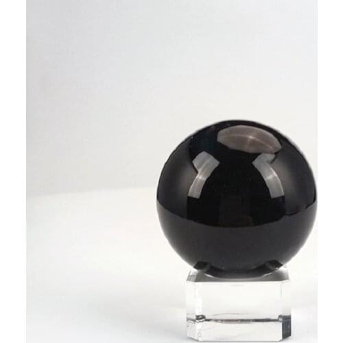 30mm-100mm Black Crystal Glass Ball For Fengshui Decoration Wedding&Christmas Gift Home Decoration Healing Balls For Sale