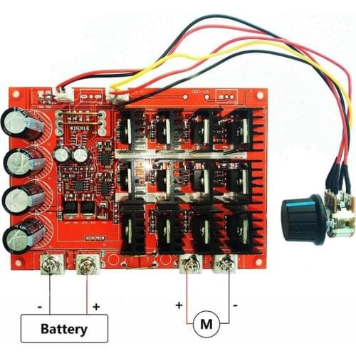 DC 10-50V 60A Motor Speed Control PWM HHO RC Controller 12V 24V 48V 3000W