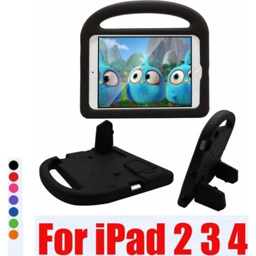 For iPad 2 3 4 Case 3D New Kids Children Shockproof EVA Foam Handle Stand Case Cover for iPad 2 Case iPad 3 Cover iPad 4 Cases
