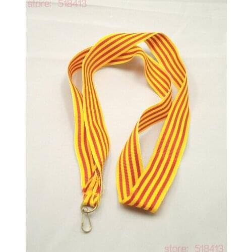 Unisex Gymnastics Yellow Red Medal Ribbons High Quality Tied For Medals Curling Fita Polipropileno Special Offer Medal Ribbon