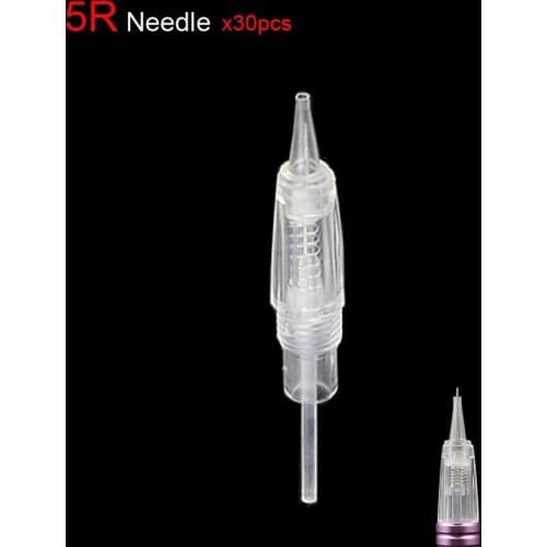 30PCS Thread Type Sterilized Permanent Makeup Needle 5RL Microblading Needles For Eyebrows Tattoo Machine Pen make up Kit