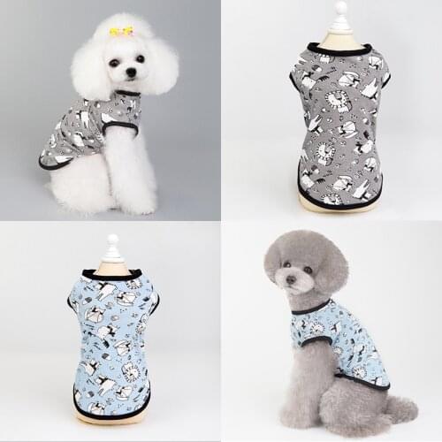 Cartoon Cotton And Breathable Vest for Dog Sports Clothes Costume Vest Puppy Cats Coat Clothing For Dog T-Shirt Pet