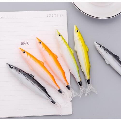 1Pc Cute Fish Shape Ballpoint Pen Creative Ball Pen 0.38mm Student Writing Gift Promotion Stationery