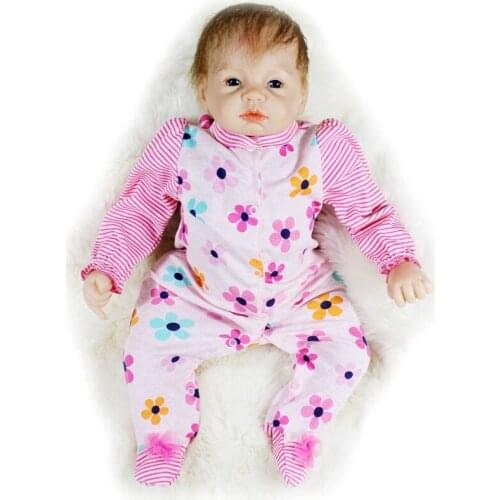 About 52cm True touch Silicone reborn baby doll toy lifelike for kid girls bebe reborn menina bonecas soft BJD cute girls toy