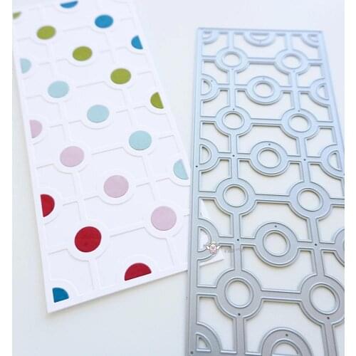 Mmao Crafts Metal Steel Cutting Dies Circle hole rectangular frame Stencil For DIY Scrapbooking Paper/photo Cards Embossing Dies