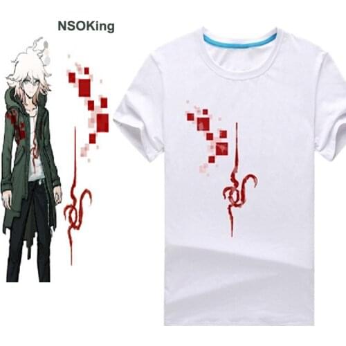 New Danganronpa Komaeda Nagito Cosplay T-Shirt Anime Men Women Clothes monokuma Tops Tees