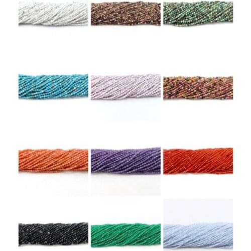 Wholesale 2/3/4 Natural Facted Stone Quartz Green Turquoises Moonstone Tourmaline Round Loose Beads for Jewelry Making