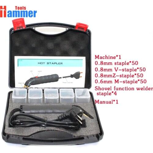 Plastic welding machine Hot stapler with 200pcs staples for car