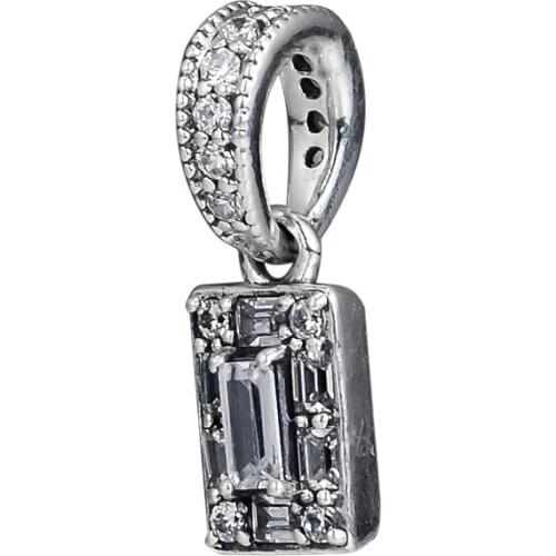 Fits for Pandora Charms Bracelets Luminous Ice Beads with Clear CZ 100% 925 Sterling Silver Jewelry Free Shipping