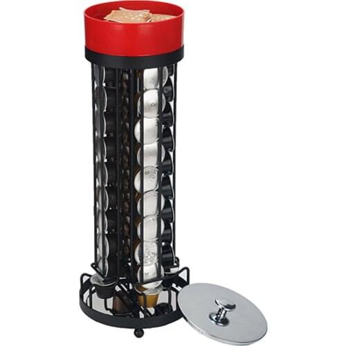 Coffee Capsule Holder Removable Rotating Rack Bracket Display Capsule Rack Coffee Pod Holder Stand Storage Shelves For Capsule