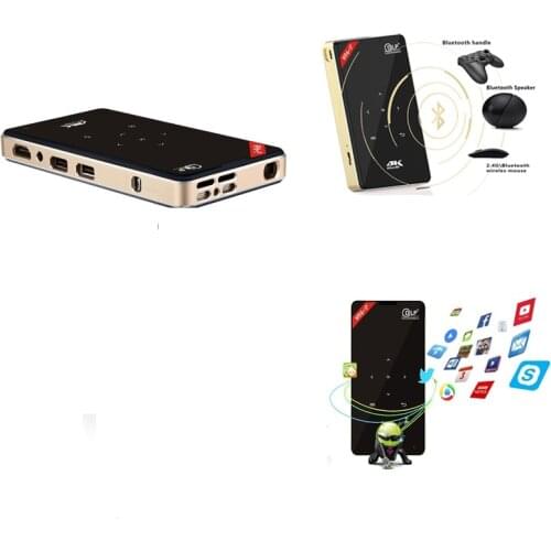 H96-P android projector mini dlp 2GB+16GB amlogic S905X Home theater Portable supports BT dual wifi android 6.0