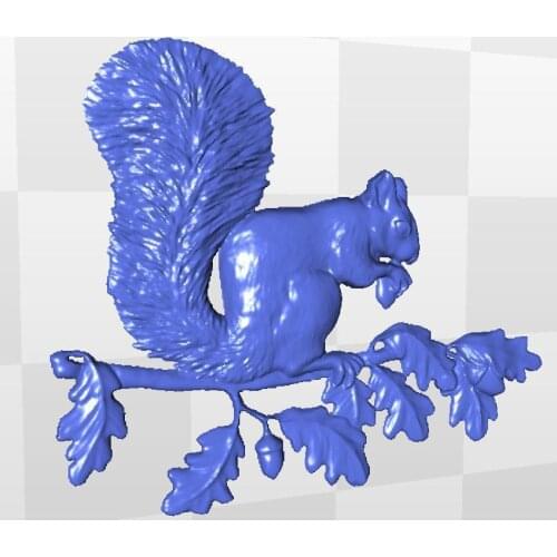Squirrel_1 relief 3d model for cnc in STL file