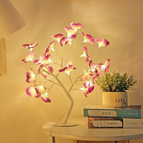 LED Orchid Branch Light Artificial Flower Floral Blossom Decorative Tree Table night Light for Home Christmas Party Decoration