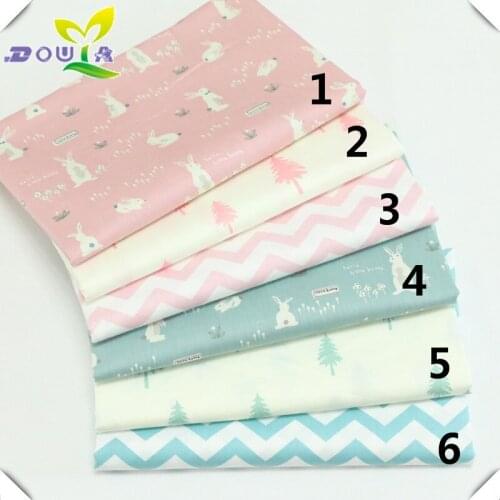 Whole cotton printing cloth pink cartoon small rabbit ripple cloth for baby baby wrapped by bed sheets