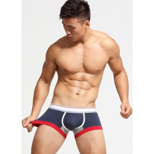 2021 New Fashion Youth Low Waist Sexy Printed Boxer Briefs Mens Comfortable and Breathable Boxer Briefs