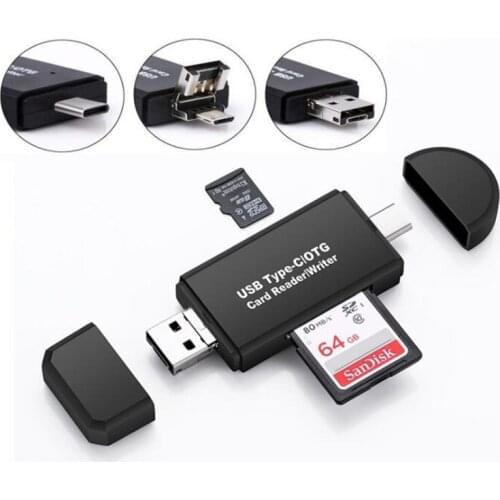Type-c card reader OTG card reader private mode USB three-in-one micro SD mobile card reader TF