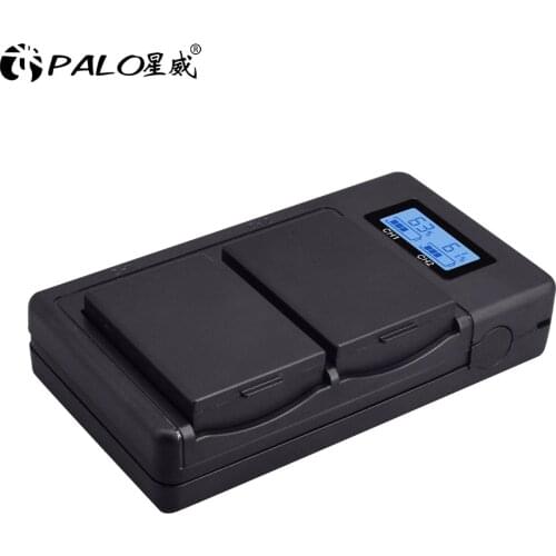 LP E10 LCD USB dual slot smart charger for Canon EOS 1100D 1200D 1300D Kiss X50 X70 X80 Rebel T3 T5 camera battery LP-E10 LPE10