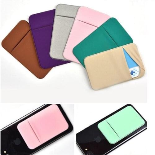 1pc Removable Stick-on Universal Case Slim Pocket Credit Mini Pouch Card Holder Adhesive Wallet Phone Back Sticker Case Wallet