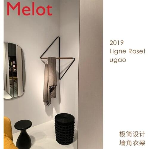 Fashion High-End Minimalist Design Wall-Mounted Hanger Luxury Creative Personality Corner Hanger Geometric Space Storage Rack