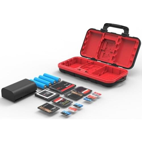 Desiontal Waterproof SD Card Holder Camera Battery Case SD/XQD/CF/TF for Nikon EN-EL15 EN-EL 14A LP-E6 /Sony/Leica Camera