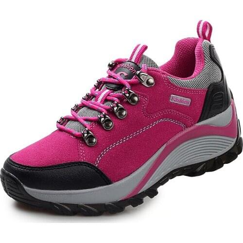 Hiking Women Boots Thick Sole Cushioning Trekking Shoes Woman Professional Climbing Sneakers Ladies Big Size Chunky Ankle Boots