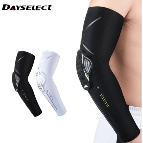 1PCS Basketball Elbow Pads Elastic Foam Volleyball Sleeves Protector Fitness Gear Sports Training Support Bracers