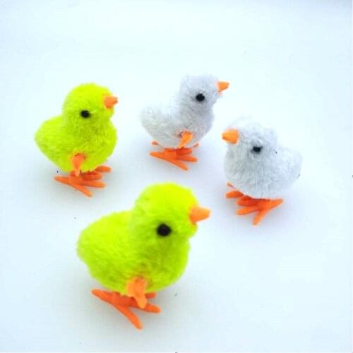 10pack Cute Plush Wind Up Chicken Toy Kids Educational Clockwork Birthday Party Favors Jumping Walking Chicks Toys Gifts
