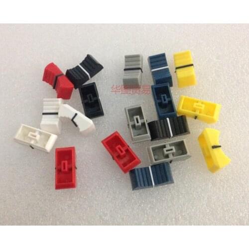 12pcs mixer straight sliding potentiometer knob cap Fader plastic cap Bore 4mm / for YAMAHA MG166CX-USB MG206C-USB cap cove
