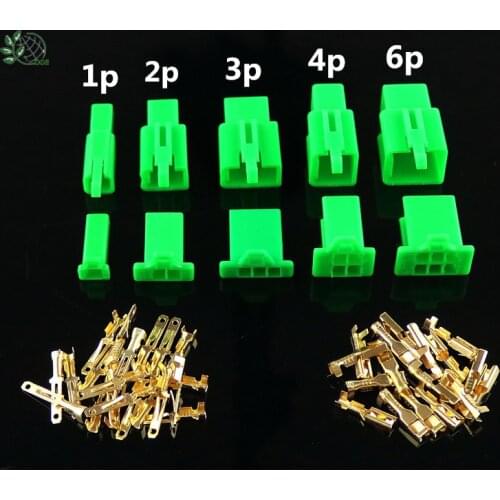 2.8mm 2/3/4/6/9 pin Automotive 2.8 Electrical wire Connector Male Female cable terminal plug Kits Motorcycle ebike car