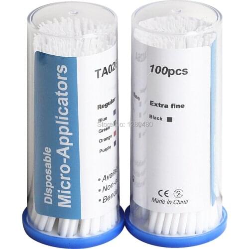 200Pcs Disposable Cotton Swab Superfine White Dental Stick Micro Applicator Brush Eyelashes Extension Mascara Makeup Tools