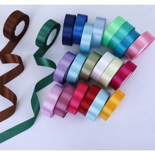 25Yards/Roll 25mm Satin Ribbons for Wedding Christmas Halloween Birthday Party Decoration 25mm DIY Bow Gift Box Crafts Ribbons