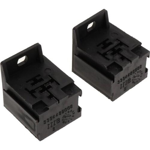 2x Relay Base Holder And Mounting Bracket + 10 Terminals - For 5 Pin Relays