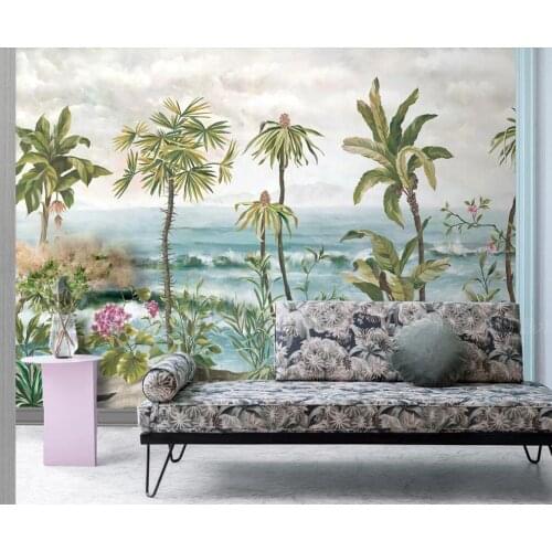 Customized 3D mural wallpaper tropical style American plant art background wall decoration painting