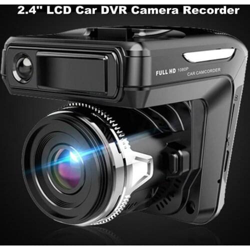 2-in-1 HD 1080P Car Dash Cam DVR Video Recorder Rearview Mirror Tachograph Reverse Radar Laser Speed Detector Parking Assistance