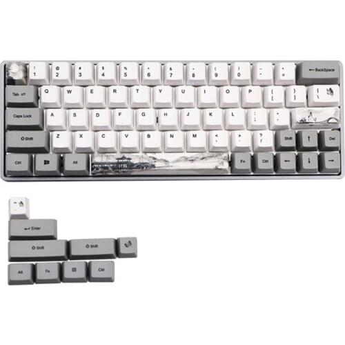 Ink Dye-Sublimation Mechanical Keyboard Cute Keycaps PBT OEM Profile Keycap Compatible For GH60 GK61 GK64 Keyboard X6HA