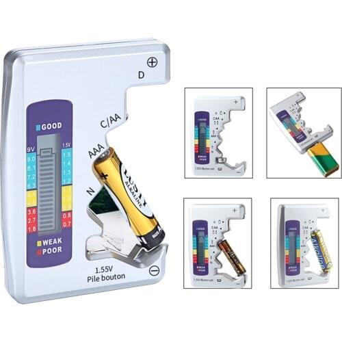 Digital Battery Tester LCD Display C D N AA AAA 9V 1.5V Button Cell Battery Capacity Check Detector Capacitance Diagnostic Tool