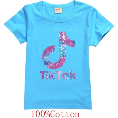 Children Cartoon Tik Tok Print Funny T-Shirts Kids Summer Tops Girls Boys Short Tees Casual Baby Clothes Big Brothers/Sisters