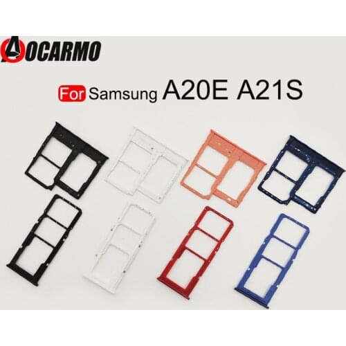 For Samsung Galaxy A21S A217F A20E A202 A202F A202DS Dual Sim Card Slot Tray Holder Sim Card Reader Socket Replacement parts