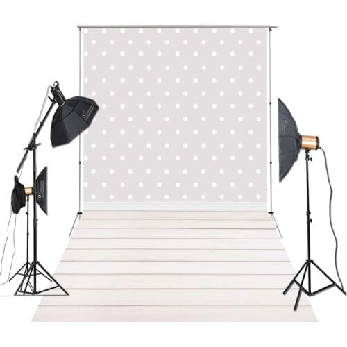 HUAYI Photography Backdrop Wood Photo Backdrop Photography Studio Pure White Floor Vertical Polka Intersperse XT-7084