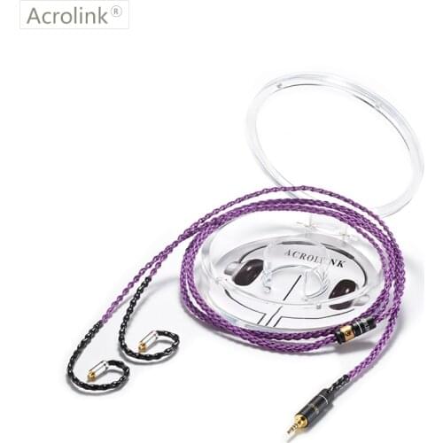Acrolink 1.2m High Qulity Single Crystal Silver DIY Replacement Earphone Cable With MMCX For 2.5 XLR