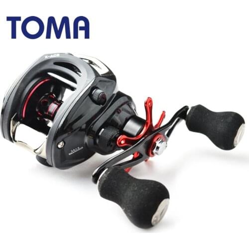TOMA Bait Cast Fishing Reel 14+1BB GT 6.4:1 Baitcasting Reel Fishing Wheels Left Right Hand 8kg Max Drag Ultralight Saltwater