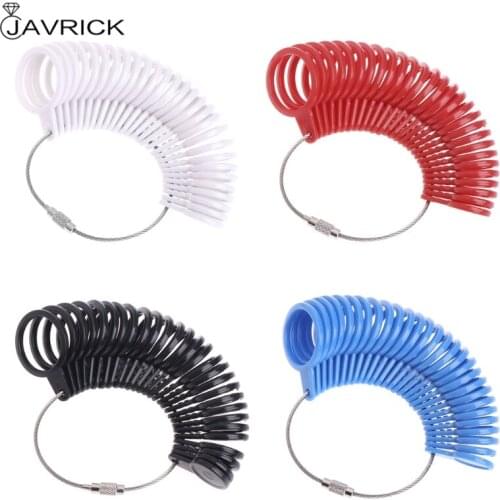 Finger Ring Sizer Plastic Jewelry Making Measurement Mandrel Standard Size Tools