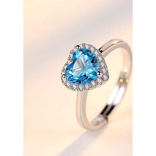 Lab Sapphire Ring Real 925 sterling silver emstone Rings for Women Wedding Engagement Jewelry Gorgeous Promise