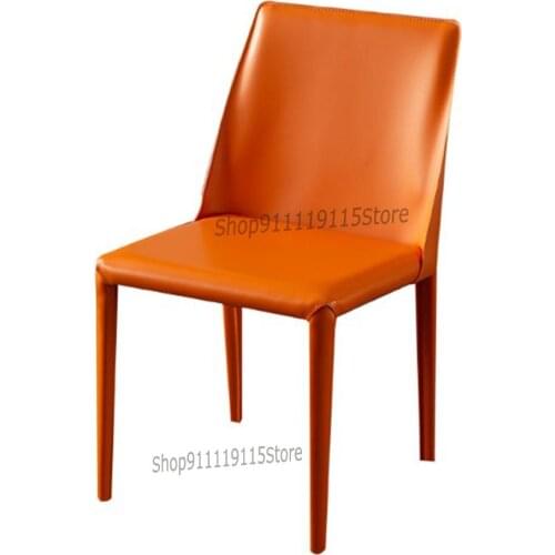 Customized Italian Minimalist Chair, Household Luxury Saddle Chair, Modern Model Room, Back Chair, Restaurant Designer, Nordic D