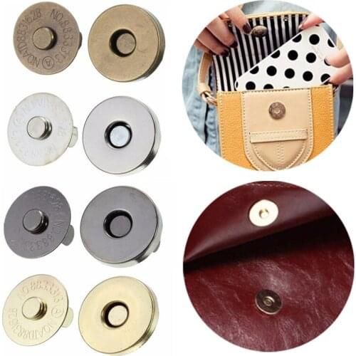 10pcs Magnetic Snap Fastener Metal Buttons Handbag Purse Clasp Button Bag Accessories Parts Bag Button Sewing Buttons