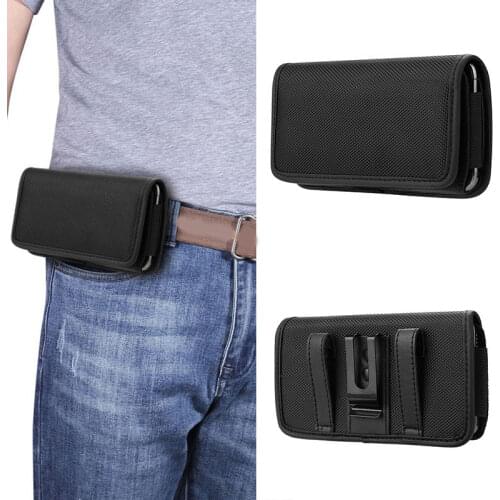 Men Waist Pack Bum Bag Oxford Cloth Phone Pouch Belt Clip Hanging Waist Storage Bag Case Wallet Travel Tool Portable Waist Bag
