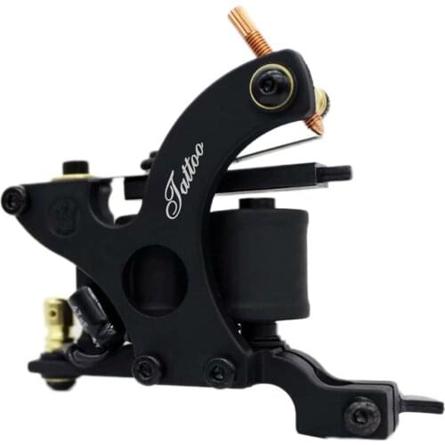 New Cast-iron Dual-coiled Coils Tattoo Machine 10 Warp Coils Handmade Tattoo Guns Machine For Liner Shader Free Shipping TM-7508