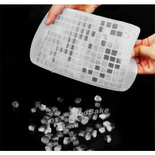 Latest 160 cavities square cube shape fine silicone reusable ice cubes ice cube tray for bar & home wine drinking accessories