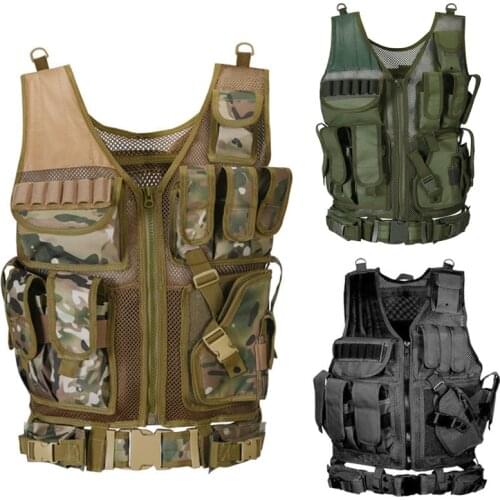 Hunting Security Clothes Tactical Vest Jacket Chest Rig Multi-Pocket Army CS Hunting Vest Camping Accessories