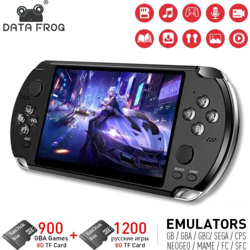 Data Frog X12 Portable Handheld Video Game Console Built-in 3200+ Games For GB/GBA/GBC/SEGA/CPS/NEOGEO/MAME/FC/SFC 9 Emulators